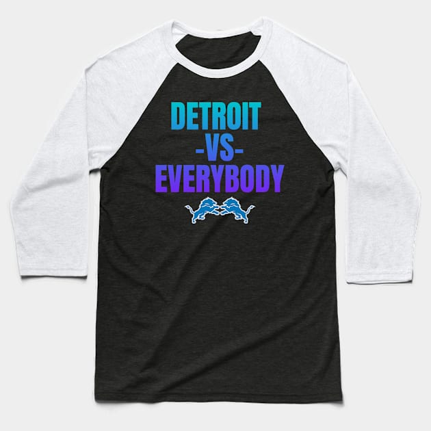 Detroit vs Everybody Baseball T-Shirt by Shopinno Shirts